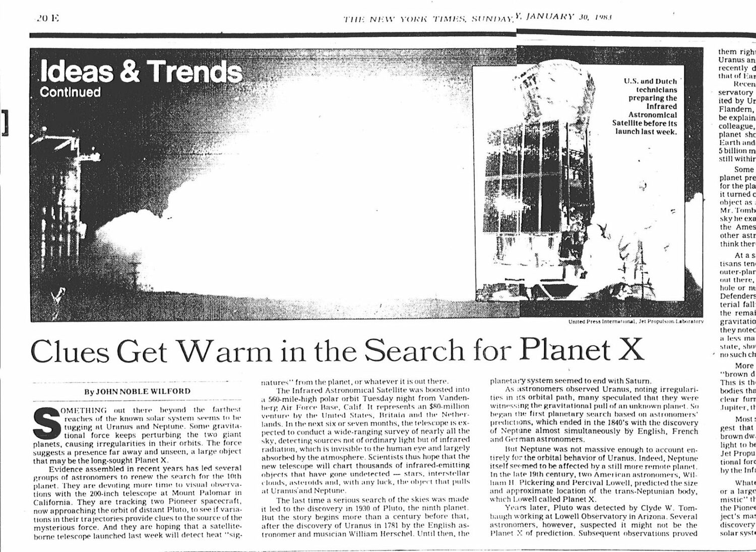 New York Times 1983 Nibiru Planet X
