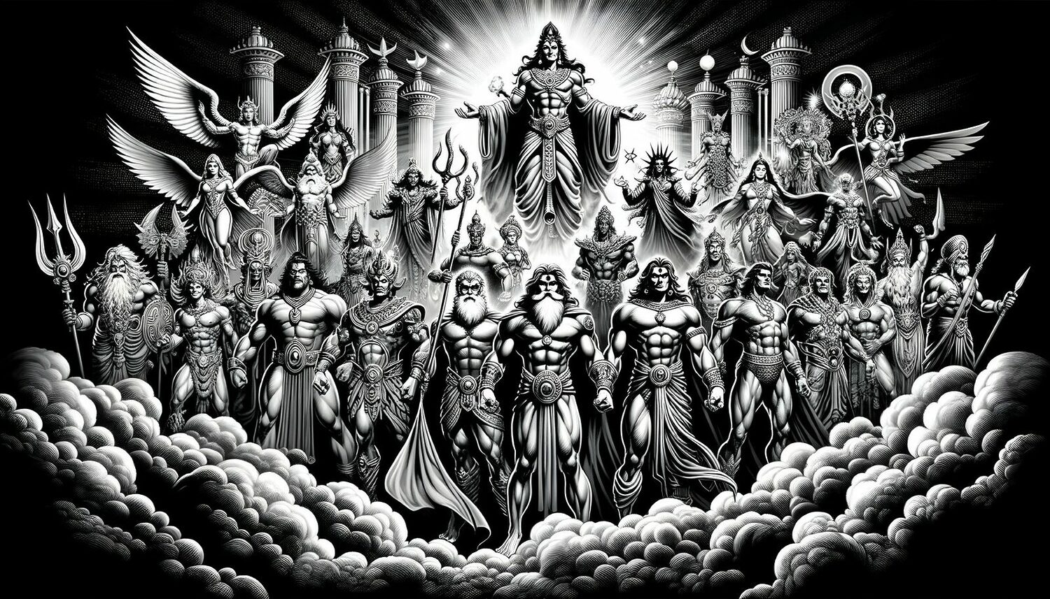 Die zahlreichen hinduistischen Gottheiten sind nur unterschiedliche Manifestationen des Einen.