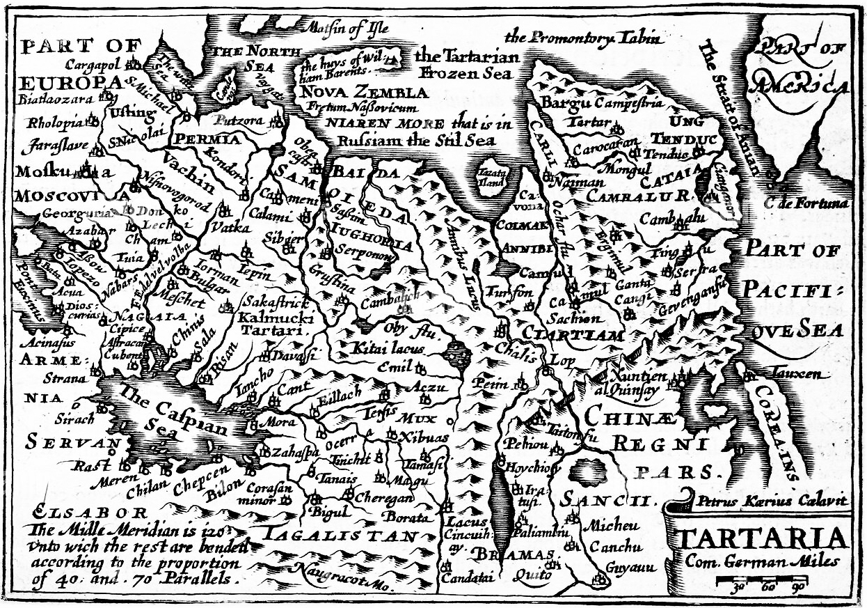 Antike Karte mit dem Begriff Tartaria